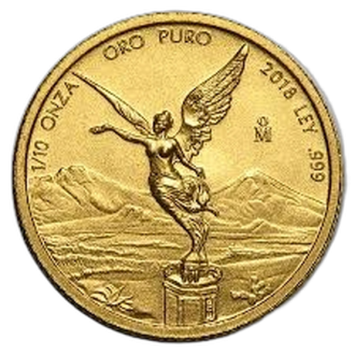 Thumbnail 1/10 oz Banco de Mexico Gold Coin Mixed Years front