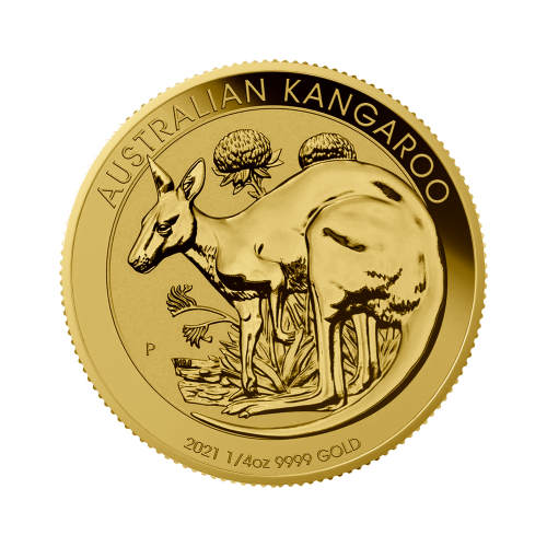 Thumbnail 1/2 oz Kangaroo Gold Coin 2021 front