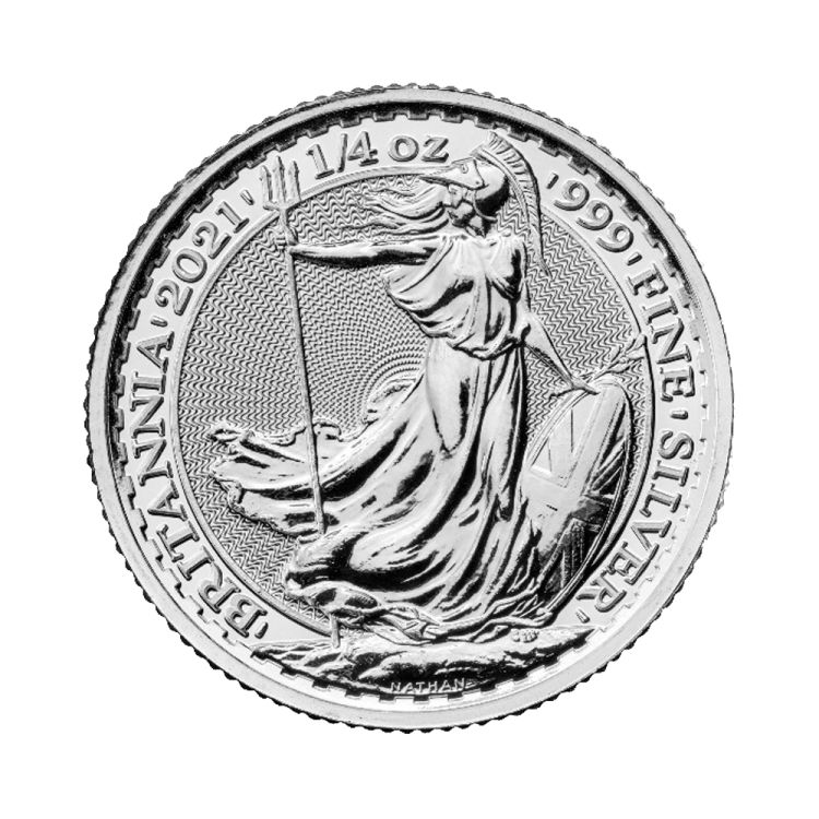 1/4 oz Britannia Silver Coin 2021 front