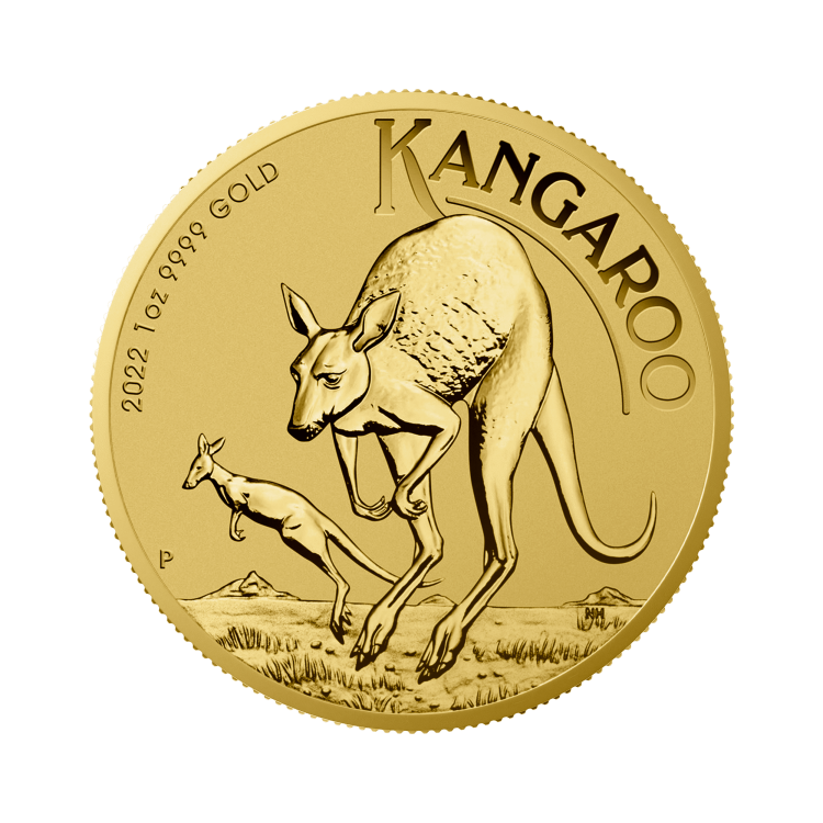 1 oz Kangaroo Gold Coin 2022 front