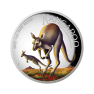 1 troy ounce silver coin Australian kangaroo 2022 in color front