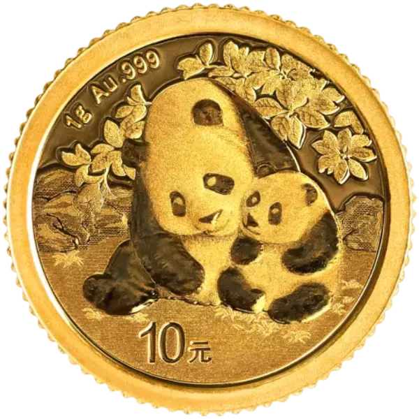 Golden Panda coin of 1 gram