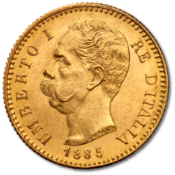 20 Italian Lira Umberto I Gold 1879 1897 Bitgild   20 Italian Lira Umberto I Gold 1879 1897 1 1 600x600 