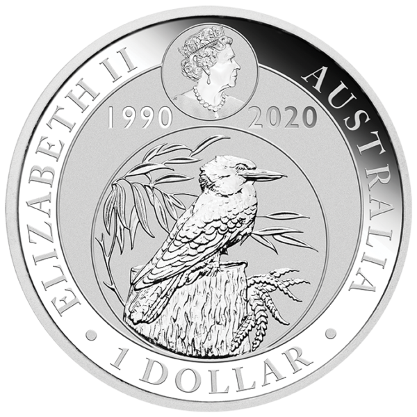 1 oz Kookaburra Silver Coin (2020)(Back)