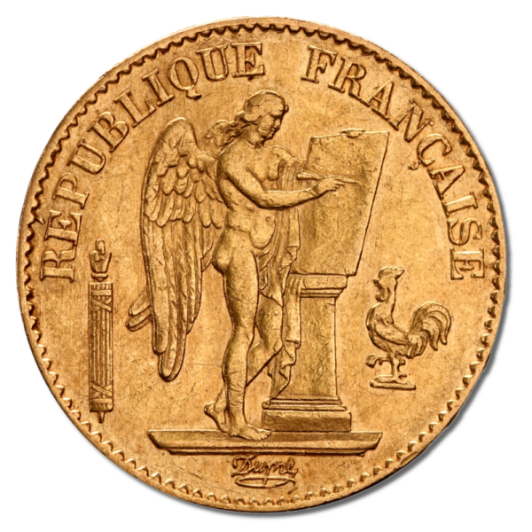 20 French Francs Angel (Génie) | Gold | 1871-1898 | 2nd choice(Front)