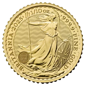 1/10 oz Britannia Charles III Gold Coin | 2025(Front)