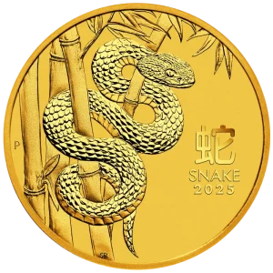 1/10 oz Lunar III Snake | Gold | 2025(Front)