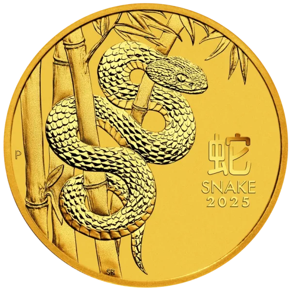 1/10 oz Lunar III Snake | Gold | 2025(Front)