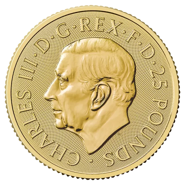 1/4 oz Britannia Charles III Gold Coin | 2025(Back)