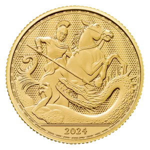 1/4 oz St George and the Dragon Gold Coin | 2024(Front)