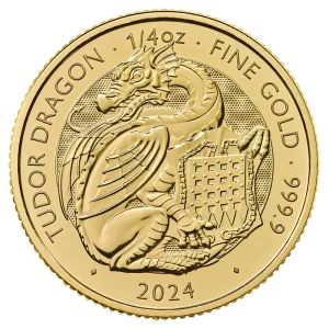 1/4 oz Tudor Beasts Dragon Gold Coin | 2024(Front)