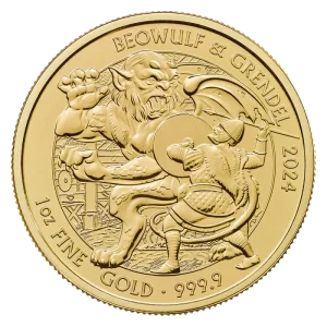 1 oz Beowulf Myths and Legends Gold Coin | 2024(Front)