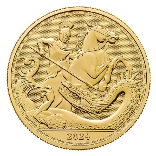 1 oz St George and the Dragon Gold Coin | 2024(Front)