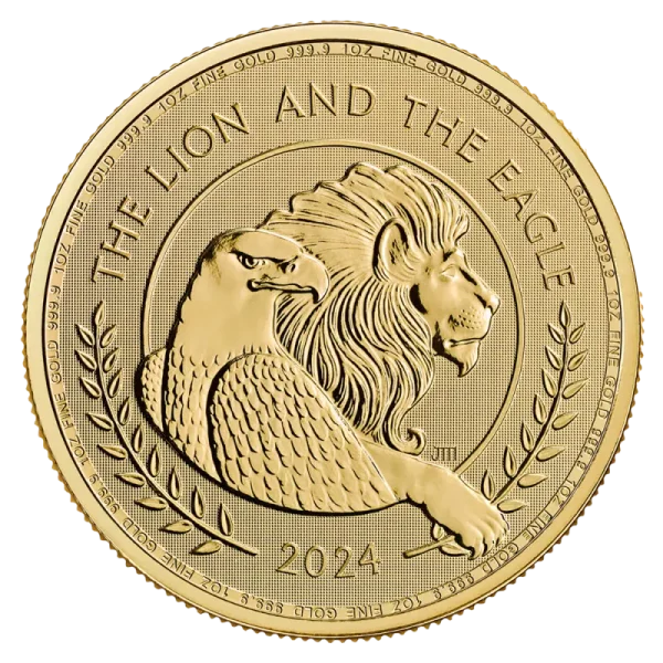 1 oz The British Lion and American Eagle Gold Coin | 2024(Front)