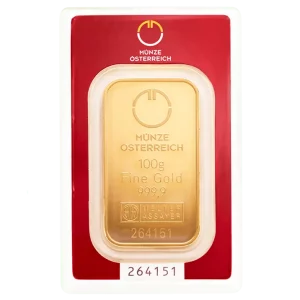 100g Gold Bar | Austrian Mint(Front)