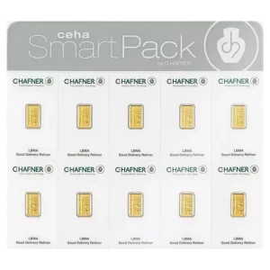 10x1g Gold Bar SmartPack | C.Hafner(Front)