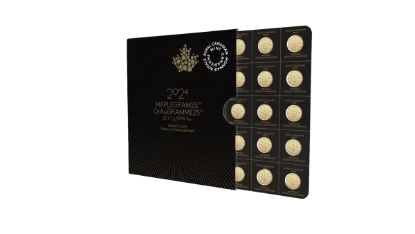 25 x 1g MapleGram Gold | 2024(Back)