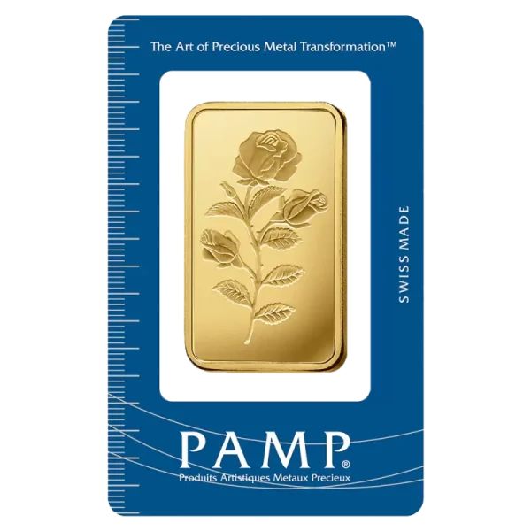 50g Gold Bar | PAMP Rose(Front)